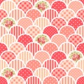 Cute seamless vintage pattern as patchwork in shabby chic style ideal for kitchen textile or bed linen fabrics Royalty Free Stock Photo