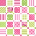 Cute seamless vintage pattern as patchwork in shabby chic style ideal for kitchen textile or bed linen fabrics Royalty Free Stock Photo