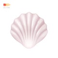 Cute Seashell. Funny Sea Animal. Colorful Tropical Conch Icon. Cartoon Shellfish Symbol of Summer Concept. Vector Illustration