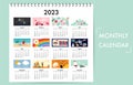 Cute seasonal holiday calendar 2023 with special festival