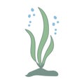 Cute seaweed hand drawn vector illustration design element Royalty Free Stock Photo