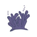 Cute seaweed hand drawn vector illustration design element Royalty Free Stock Photo