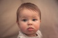 Cute serious baby girl portrait Royalty Free Stock Photo