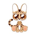 Cute serval vector illustration art