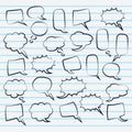 Cute set of blank bubble speech design illustration