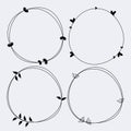 Cute set of hand drawn frames vector Royalty Free Stock Photo