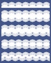 Cute set of seamless lace borders Royalty Free Stock Photo