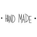 Cute for sewing inscription lettering hand made text. Digital doodle outline art. Print for scrapbooking, cards, fabrics, design,