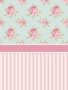 Cute shabby chic background with roses and polka dots