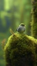 A cute shamrock bird with green color ai generative