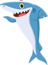 Cute shark cartoon posing Royalty Free Stock Photo