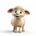 Cute Sheep 3d Clay Render On White Background Royalty Free Stock Photo