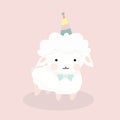Cute sheep in flat style. Royalty Free Stock Photo