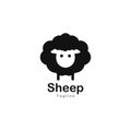 Cute sheep logo vector icon illustration