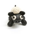 Cute sheep made by clay sculpting