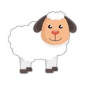 Cute sheep manger character Royalty Free Stock Photo