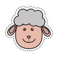 Cute sheep manger character Royalty Free Stock Photo