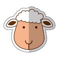 Cute sheep manger character Royalty Free Stock Photo
