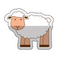 Cute sheep manger character Royalty Free Stock Photo