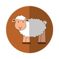 Cute sheep manger character Royalty Free Stock Photo
