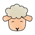 Cute sheep manger character Royalty Free Stock Photo