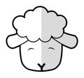 Cute sheep manger character Royalty Free Stock Photo