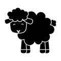 Cute sheep manger character Royalty Free Stock Photo
