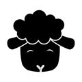 Cute sheep manger character Royalty Free Stock Photo