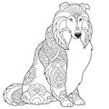 Shetland sheepdog sheltie dog coloring page