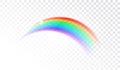 Cute shining rainbow on transparent background