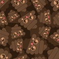 Cute shit Cartoon pattern seamless. Kawaii turd background. Children cloth texture