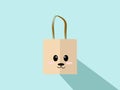 Cute shopping bag, illustration, vector