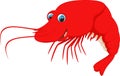 Cute shrimp cartoon Royalty Free Stock Photo