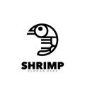 Cute shrimp symbol logo