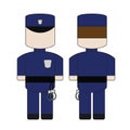 Cute simple cartoon of a policeman