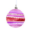 Cute simple Christmas tree bulb decor Royalty Free Stock Photo