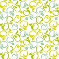 Cute simple flat apple fruit seamless pattern