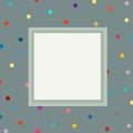 Colorful tiny polka dot frame digital illustration