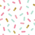 Cute simple sprinkles seamless pattern