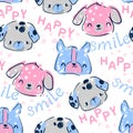 Cute Sketch Dogs Print For Children Vector Illustration Royalty Free Stock Photo