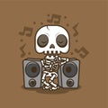 cute skull dance