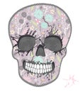 Cute skull with floral pattern. Skull from flowers