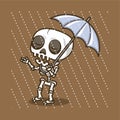 cute skull rain