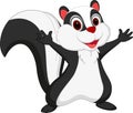 Cute skunk cartoon presenting