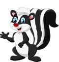 Cute skunk cartoon presenting