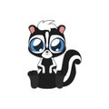 Cute skunk vector illustration art