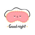 Cute sleep mask. Good night card