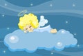 Cute sleeping little angel boy Royalty Free Stock Photo