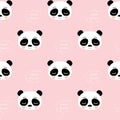 Cute sleeping panda pattern Royalty Free Stock Photo