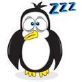 Cute sleepy looking penguin